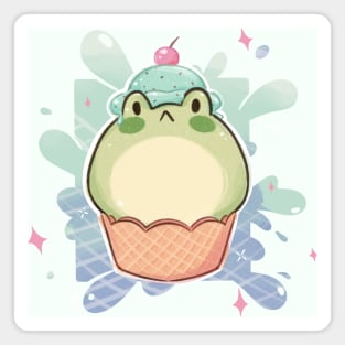 Mint Sundae Kewi Frog Magnet